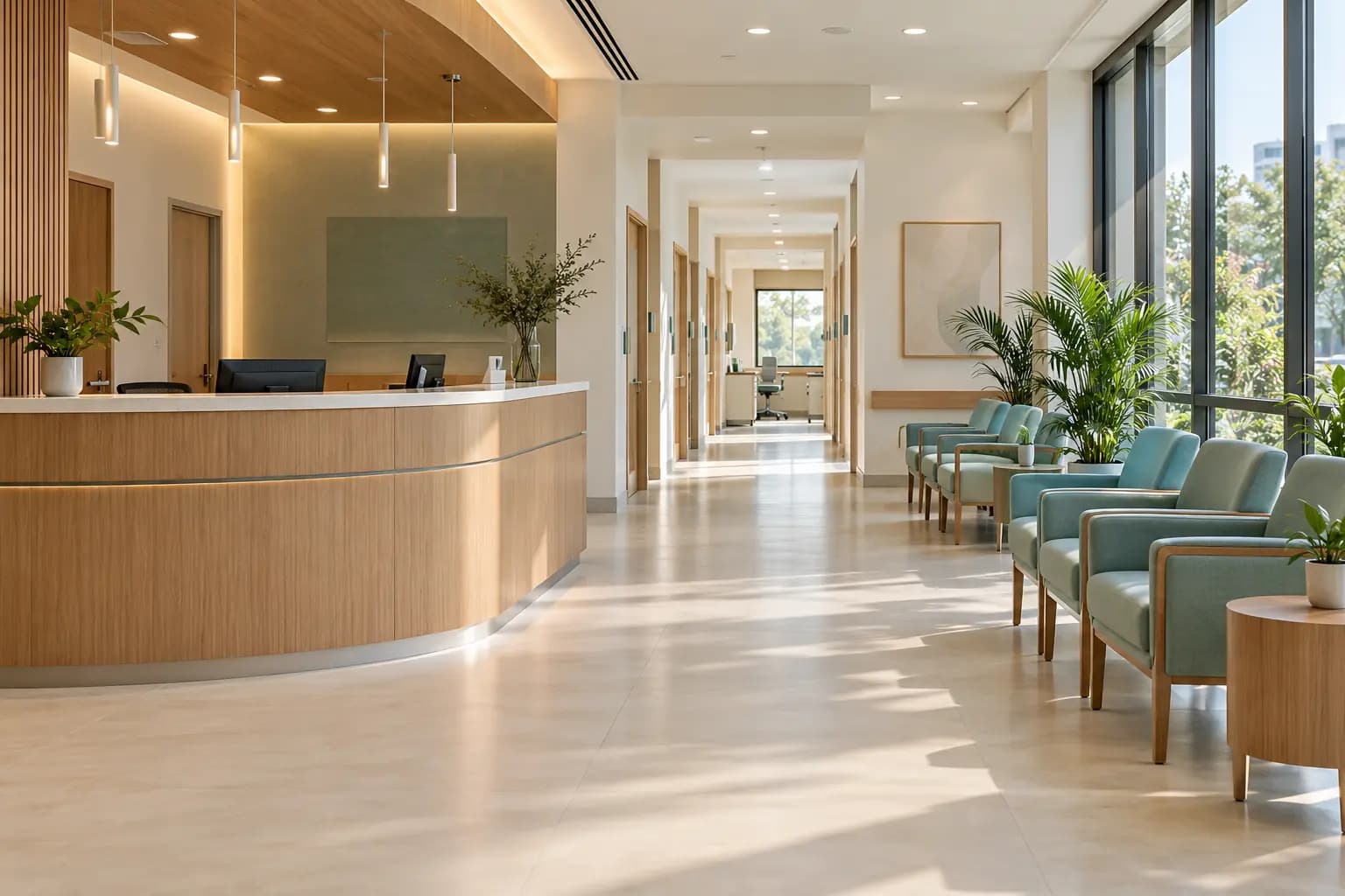 Hospital setting for a fictional business demonstration