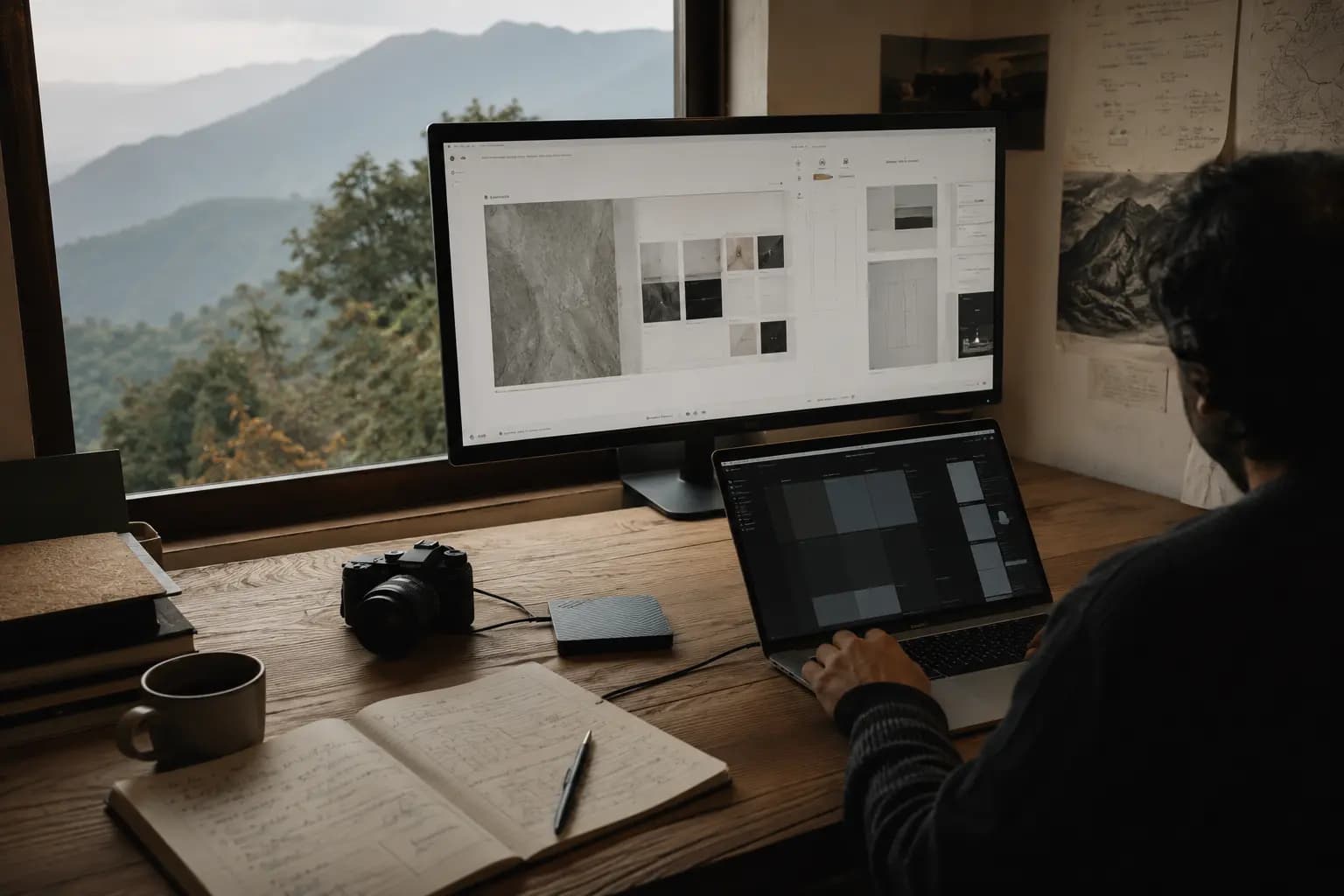 Independent studio preparing a digital system
